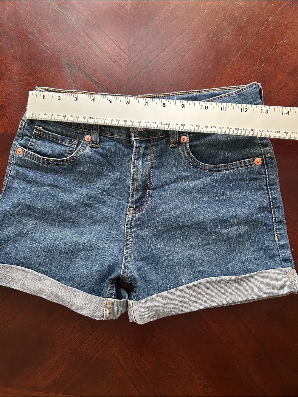 Levi's Blue Denim Rolled-Hem Kids' Shorts size 14